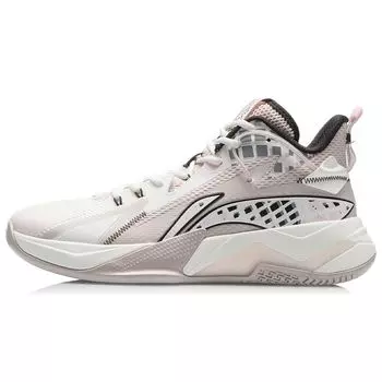 Li Ning Battle Falcon удобные прочные дышащие баскетбольные кроссовки средней высоты мужские кроссовки Silent-Purple ABAR093-4 39