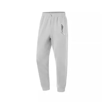 Li Ning Big Logo Простые удобные трикотажные спортивные брюки с манжетами, унисекс, серые YKLU157-2 2XL