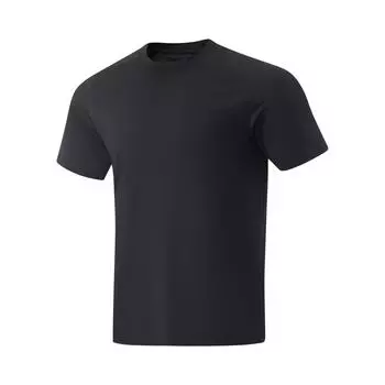 Li-Ning Breathable Solid Color Round Neck Versatile Sports Short Sleeve T-Shirt Men Tops Black ATSU031-1 S