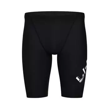 Li-Ning Быстросохнущие облегающие шорты для плавания длиной до колена с буквенным принтом, мужские купальные костюмы, черные L-ASLT087-11 S