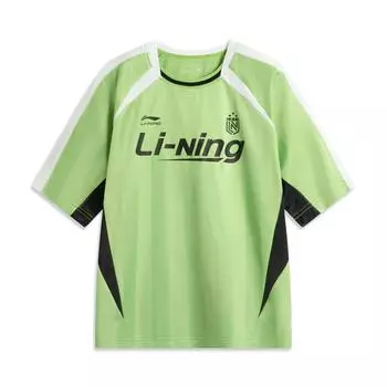 Li-Ning Casual Comfortable Simple Round Neck Versatile Short Sleeve T-Shirt Men Tops Sage-Green AHSV759-5 S