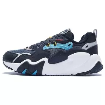 Li-Ning Cat Paw Lite зимние нескользящие износостойкие водонепроницаемые теплые низкие спортивные повседневные туфли мужские кроссовки черные серые синие AGCS347-1 41