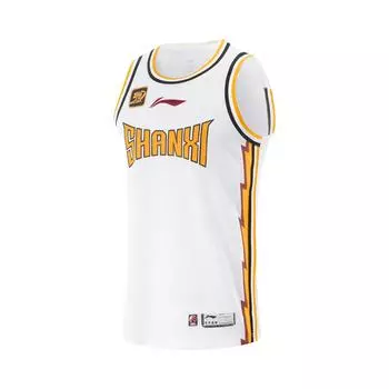 Li Ning CBA Series 24-25 Season Shanxi Fenjiu Fan Edition Brand Logo Casual Letter Sports Comfort Cool Quick-Dry Basketball Jersey AAYU487-1 2XL