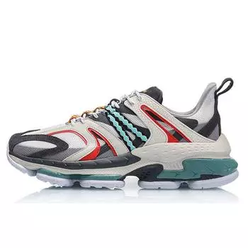 Li Ning Cf Counterflow Adam прочные ретро нескользящие легкие низкие спортивные повседневные туфли мужские кроссовки серо-синие AGLP097-3 41