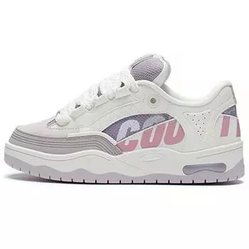 Li Ning CF Soft Rebound Толстая подошва Похудение Хлебные туфли Амортизирующие Нескользящие Износостойкие Низкие Повседневные Туфли Женские Кроссовки AGCS234-2 36