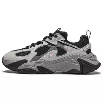 Li Ning CF Su Series Qian Hang Ce 2 Модные универсальные нескользящие прочные низкие повседневные туфли для повседневной носки Женские кроссовки Черный Серый AGLT168-8