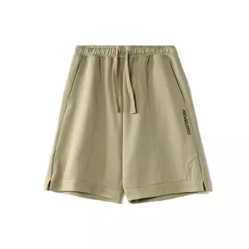 Li Ning CF Su вышитые буквы свободные завязки повседневные шорты мужские шорты хаки AKSR669-1 S