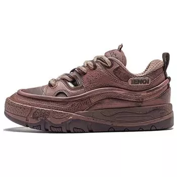 Li Ning CF Su Yu 3.5 Dirty Bag Удобные дышащие износостойкие амортизирующие низкие повседневные туфли женские кроссовки цвета корицы и коричневого AGLT232-1 36