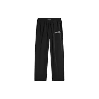 Li Ning CF Suo Однотонные эластичные брюки-клеш из трикотажа для спорта Женские брюки Черные AYKU632-4 L