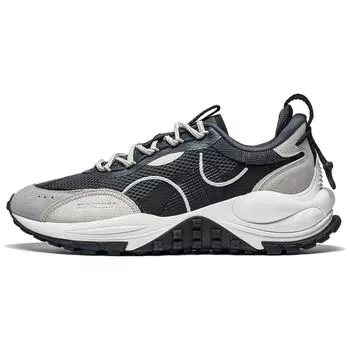 Li Ning CF Trail Series Star Track нескользящие износостойкие низкие спортивные повседневные туфли мужские кроссовки черные серые AGLT073-3 41