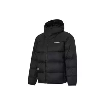 Li Ning CF Water Series короткая куртка с капюшоном и принтом букв, мужская куртка, черная AYMT287-1 XL