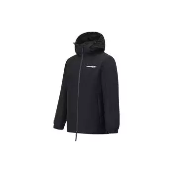 Li Ning CF Water Series пуховик с буквенным принтом на молнии мужская куртка черная AYMT283-1 XXL