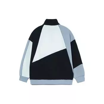 Li Ning CF Wu Xing Series Half Zip High Neck Loose Pullover Sweatshirt Unisex Sweatshirt Black AWDRD85-2 M
