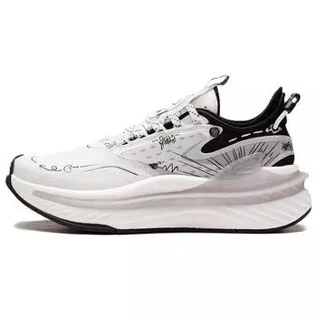 Li Ning Chao Yue 6 Ткань Низкий Топ Спортивные Повседневные Туфли Женские Кроссовки Белый Черный AGLS016-5 35