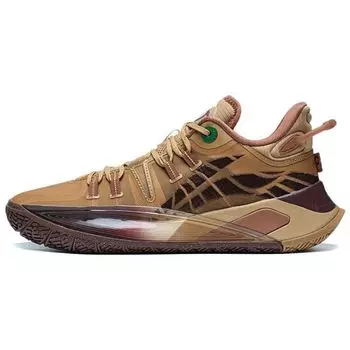 Li Ning CJ2 University амортизирующие нескользящие износостойкие низкие баскетбольные кроссовки мужские коричневые ABAS001-5 45