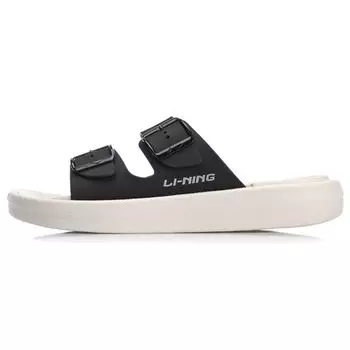 Li Ning Clap легкие модные тапочки мужская обувь белый черный AGAN001-1 43