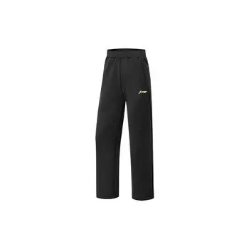 Li Ning Classic Series влагоотводящие дышащие удобные прямые трикотажные спортивные брюки женские плавки черные AKLU266-1 XS