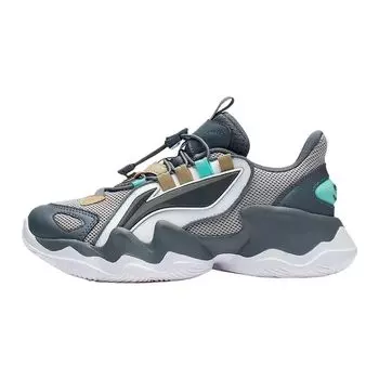 Li-Ning Cloud Cushioning Rebound Balance Support Прочные Легкие Дышащие Нескользящие Противоударные Повседневные Туфли Детские Туфли Черный Белый Серый YKCQ198-55 32