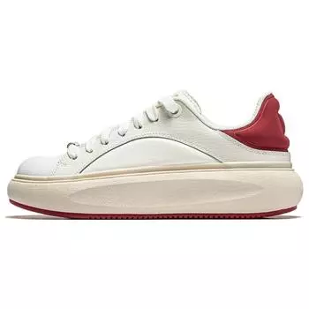 Li Ning Cloud Travel C4D универсальные удобные нескользящие повседневные туфли с низким верхом мужские кроссовки белые красные AZGU037-3 42