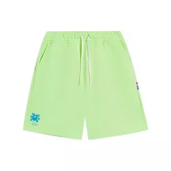 Li Ning Collaboration свободные однотонные повседневные шорты мужские шорты флуоресцентно-желтый лед AKSSB47-3 M