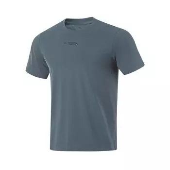 Li-Ning Comfortable Breathable Versatile Letter Round Neck Short Sleeve T-Shirt Men Tops Luo-Dai-Qing ATSU023-4 S