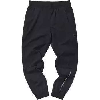 Li-Ning Comfortable Casual Simple Loose Cuffed Fleece Sports Long Pants Men bottoms Standard-Black AYKP043-2 M