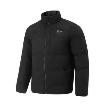 Li-Ning Comfortable Casual Stand Collar Zipper Warm Down Jacket Men Outerwear AYMU637-2 S