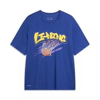 Li Ning Cooling Tea T быстросохнущий прохладный спортивный топ с круглым вырезом и надписью, повседневная футболка с коротким рукавом и заниженной линией плеч, мужские топы цвета сажи AHSU671-3