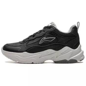 Li Ning Defender Флис Удобные Универсальные Износостойкие Амортизирующие Теплые Низкие Повседневные Кроссовки Женские кроссовки Черные AGLU102-1 35