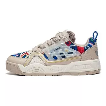 Li-Ning Детские кеды для скейтбординга Cloud Non-Slip Shock Absorbing Lightweight Rebound Low-Go, детские кеды для скейтбординга Brown Blue White YKCT092-7 31