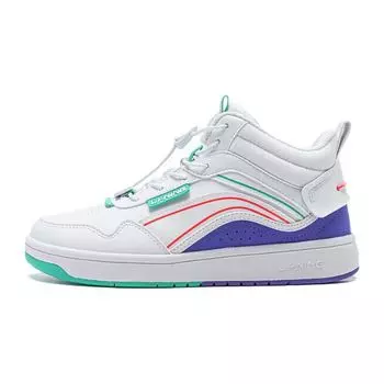 Li-Ning Детские кроссовки Cloud Non-Slip Shock Absorbation Детские кроссовки Standard-White Fluorescent-Purple YKCT174-4 37