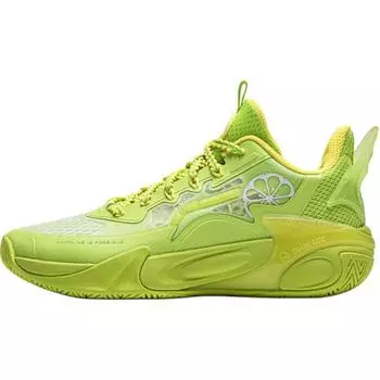 Li Ning Детские кроссовки для баскетбола Wind Shadow 2.0 для комфортной игры Детские баскетбольные кроссовки Киви-Желтый Лаймово-зеленый YKBU072-25 35