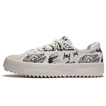 Li Ning Disney Collaboration X Star Wars Collaboration Удобные низкие кроссовки женские кроссовки Cloud-White AGCR084-5 39