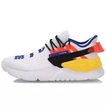 Li Ning Disney X EXD амортизирующие износостойкие низкие повседневные туфли мужские кроссовки белые синие AGLP099-3 41