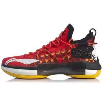 Li-Ning Disney x Speed 6 Премиум Китайский Новый год — мужские кроссовки с Микки Маусом красный, белый, черный ABAQ001-6