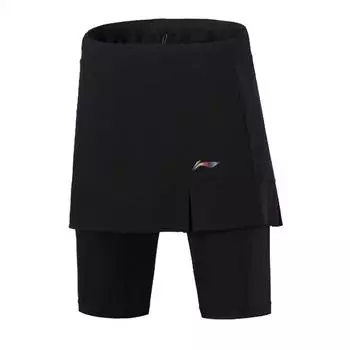 Li-Ning Дышащая быстросохнущая охлаждающая повседневная юбка женские юбки черные ASKS136-1 S