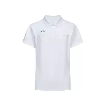Li Ning дышащая легкая футболка-поло с коротким рукавом мужская белая APLU071-2 5XL