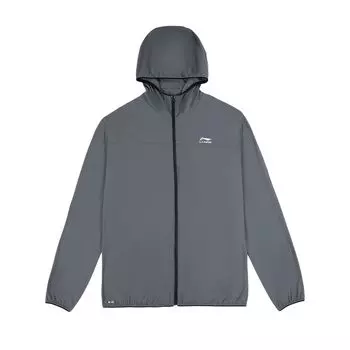 Li-Ning Дышащая спортивная куртка с капюшоном для защиты от солнца Мужские куртки Storm-Gray AFDUC79-2 XL