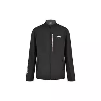 Li-Ning Дышащая влагопоглощающая ветровка на молнии с длинным рукавом унисекс верхняя одежда черного цвета AFDU465-1 XXL