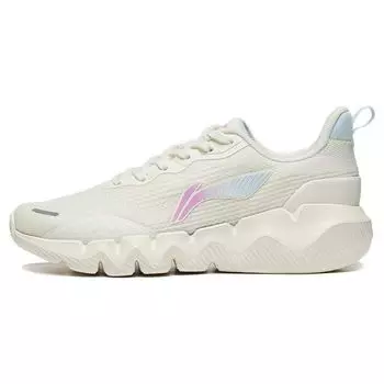 Li-Ning Дышащие легкие прочные низкие кроссовки для бега женские кроссовки светло-голубые фиолетовые ARST046-4 35