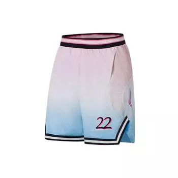 Li-Ning Дышащие трикотажные баскетбольные шорты мужские шорты розовые синие AAPS021-1 M