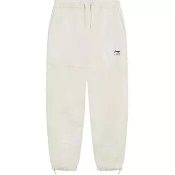 Li-Ning Дышащие удобные универсальные повседневные трикотажные спортивные брюки мужские низы Off-White AKXS099-1 S