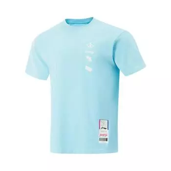 Li-Ning Джимми Батлер Мода Спорт Кэжуал Свободная Футболка с Круглым Вырезом и Принтом в Виде Букв Профессиональная Баскетбольная Футболка Мужская Футболка AHSVC09-2 M