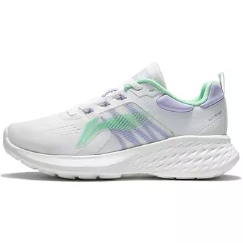 Li Ning Eazgo Удобные кроссовки с низким верхом для бега Женские кроссовки Белый Фиолетовый ARES008-3 35