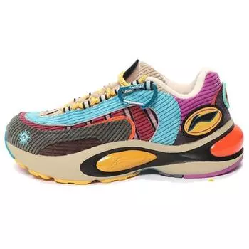 Li-Ning Essence New York Fashion Week — винтажные синие вельветовые женские кроссовки разноцветные ARHP228-5