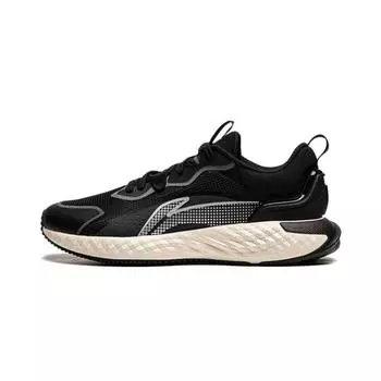 Li-Ning Fabric Comfortable Simple Non-Slip Wear-Resistant Low-Top Casual Shoes Women sneaker Black White AGLU188-1 35