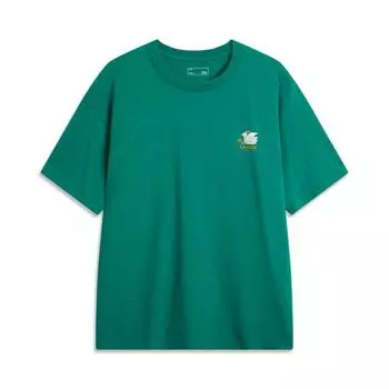 Li-Ning Fashion Casual Short Sleeve Round Neck Comfortable Breathable T-Shirt Men Tops AHSU877-3 M