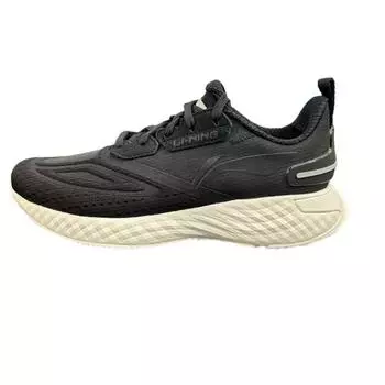 Li-Ning Fashion Retro Trend Shock Absorption Non-Slip Low-Top Casual Shoes Women sneakers Black ARHU034-5 38