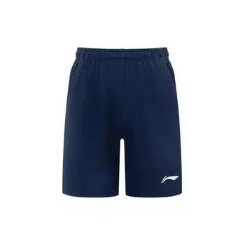 Li Ning Feather Series дышащие спортивные быстросохнущие прямые шорты мужские шорты синего цвета AAPT061-3 S