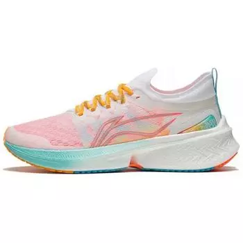Li Ning Fei Dian Discovery амортизирующие нескользящие износостойкие кроссовки с низким верхом мужские кроссовки белые розовые синие ARMS007-7 39